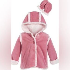 NWT Baby Velour Jacket & Mitten Set - 18 Months